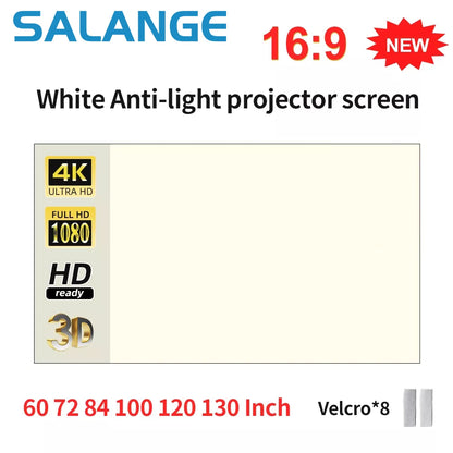 SALANGE PROJEKTOR-LEINWAND ANTI-LICHT 16:9